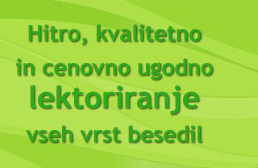 kvalitetno in cenovno ugodno lektoriranje